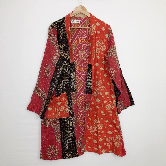 She’s 1 Oak She’s one of a kind multicolored open closure reversible kimono - Picture 8 of 8